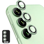 Per Samsung Galaxy A24 ENKAY Hat-Prince 9H obiettivo fotocamera posteriore anello in lega di alluminio pellicola in vetro temperato, For Samsung Galaxy A24
