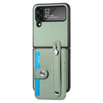 Cassa del telefono della copertura posteriore del raccoglitore della carta del cavalletto del braccialetto, For Samsung Galaxy Z Fold4, For Samsung Galaxy Z Fold3, For Samsung Galaxy Z Fold2, For Samsung Galaxy Z Flip4