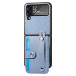 Cassa del telefono della copertura posteriore del raccoglitore della carta del cavalletto del braccialetto, For Samsung Galaxy Z Flip3 5G, For Samsung Galaxy Z Flip 5G, For OPPO Find N2 Flip