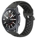 Cinturino sportivo in silicone traspirante perforato da 22 mm, For Samsung Galaxy Watch3 45mm
