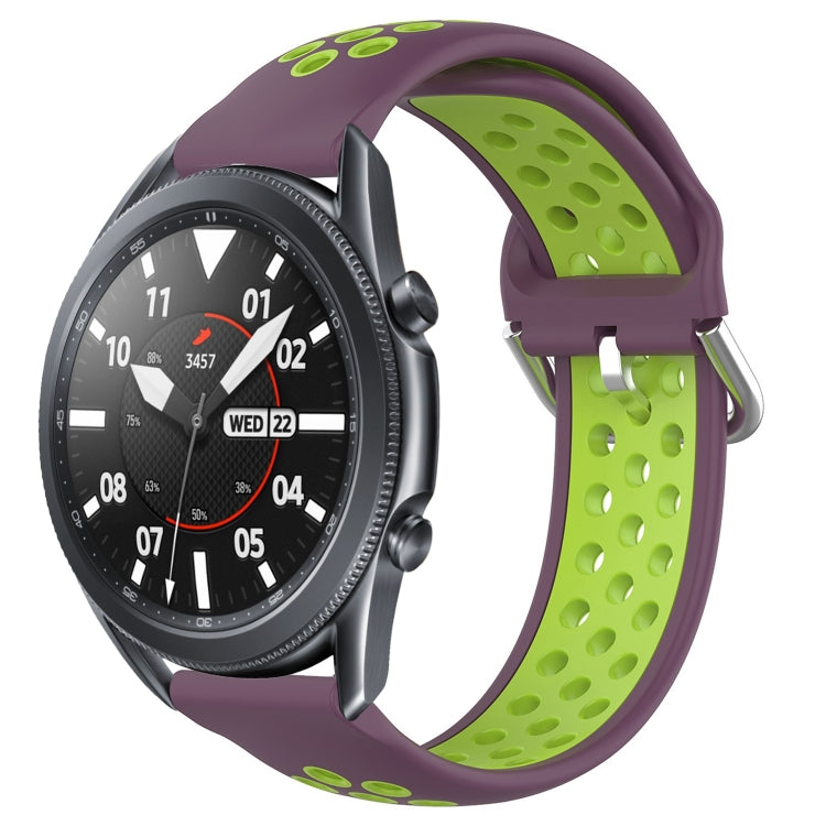 Cinturino sportivo in silicone traspirante perforato da 22 mm, For Samsung Galaxy Watch3 45mm