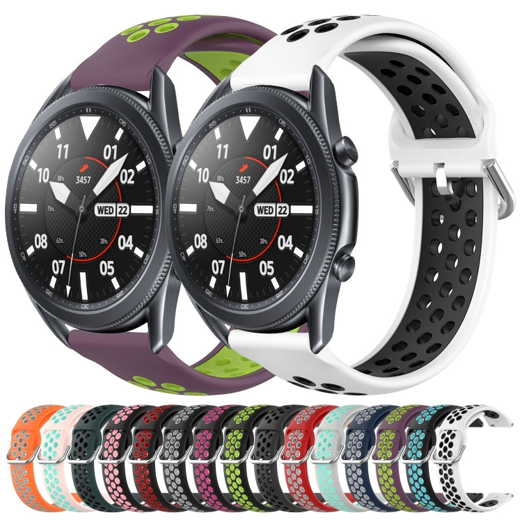Cinturino sportivo in silicone traspirante perforato da 22 mm, For Samsung Galaxy Watch3 45mm