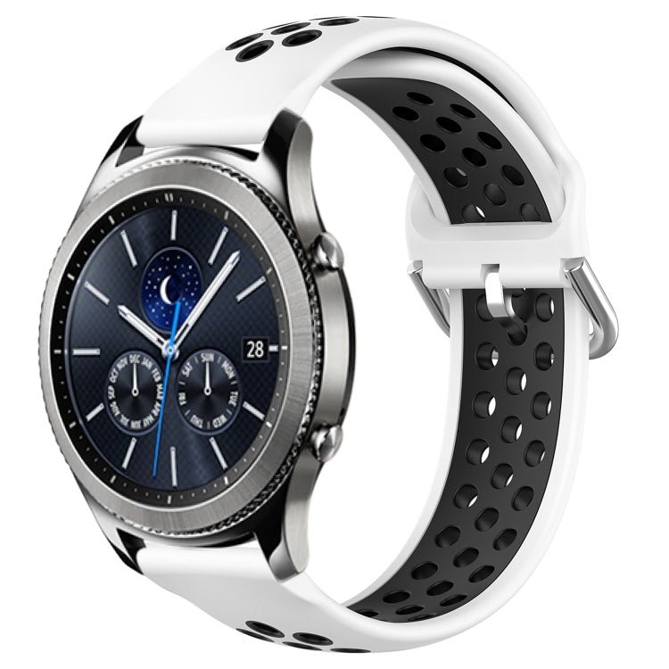 Cinturino sportivo in silicone traspirante perforato da 22 mm, For Samsung Gear S3 Classic