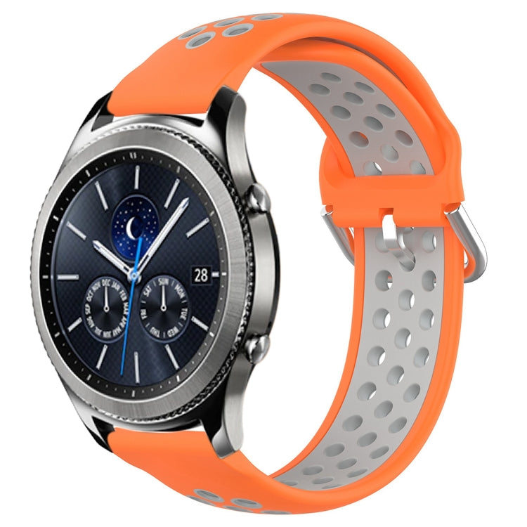 Cinturino sportivo in silicone traspirante perforato da 22 mm, For Samsung Gear S3 Classic