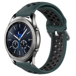 Cinturino sportivo in silicone traspirante perforato da 22 mm, For Samsung Gear S3 Classic
