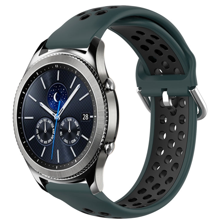Cinturino sportivo in silicone traspirante perforato da 22 mm, For Samsung Gear S3 Classic