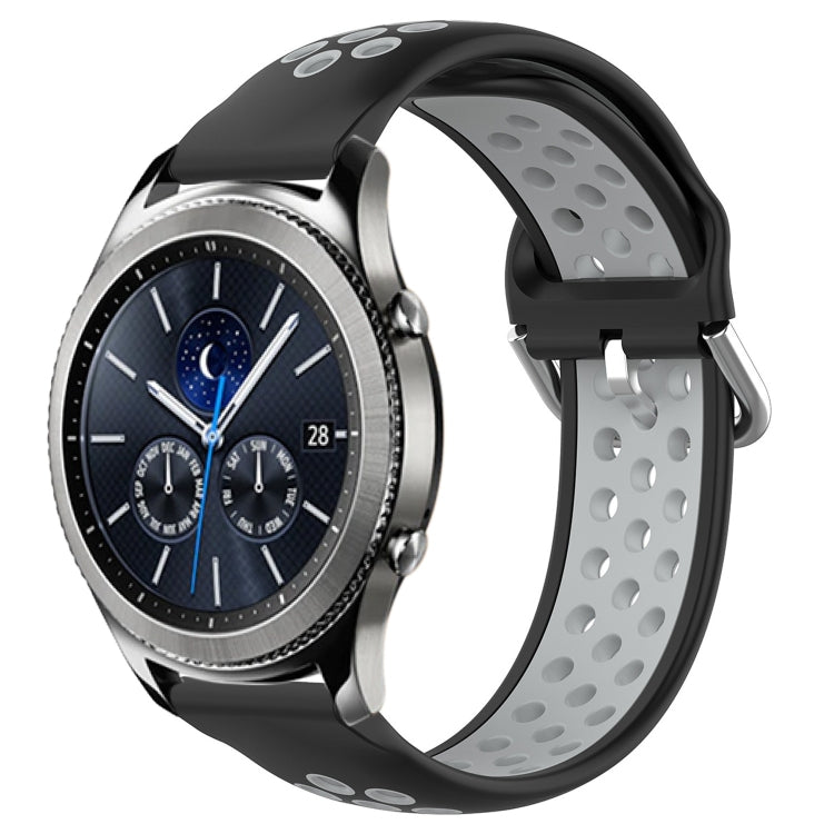 Cinturino sportivo in silicone traspirante perforato da 22 mm, For Samsung Gear S3 Classic