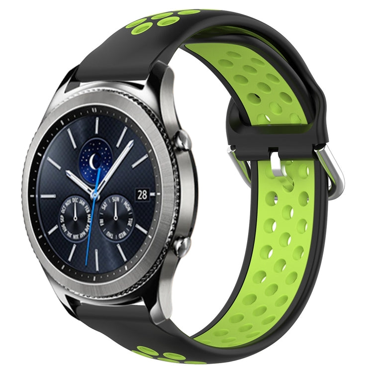 Cinturino sportivo in silicone traspirante perforato da 22 mm, For Samsung Gear S3 Classic