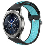 Cinturino sportivo in silicone traspirante perforato da 22 mm, For Samsung Gear S3 Classic