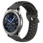 Cinturino sportivo in silicone traspirante perforato da 22 mm, For Samsung Gear S3 Classic