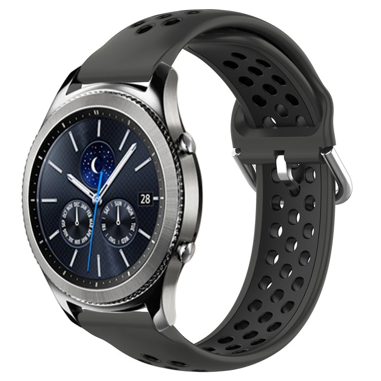 Cinturino sportivo in silicone traspirante perforato da 22 mm, For Samsung Gear S3 Classic