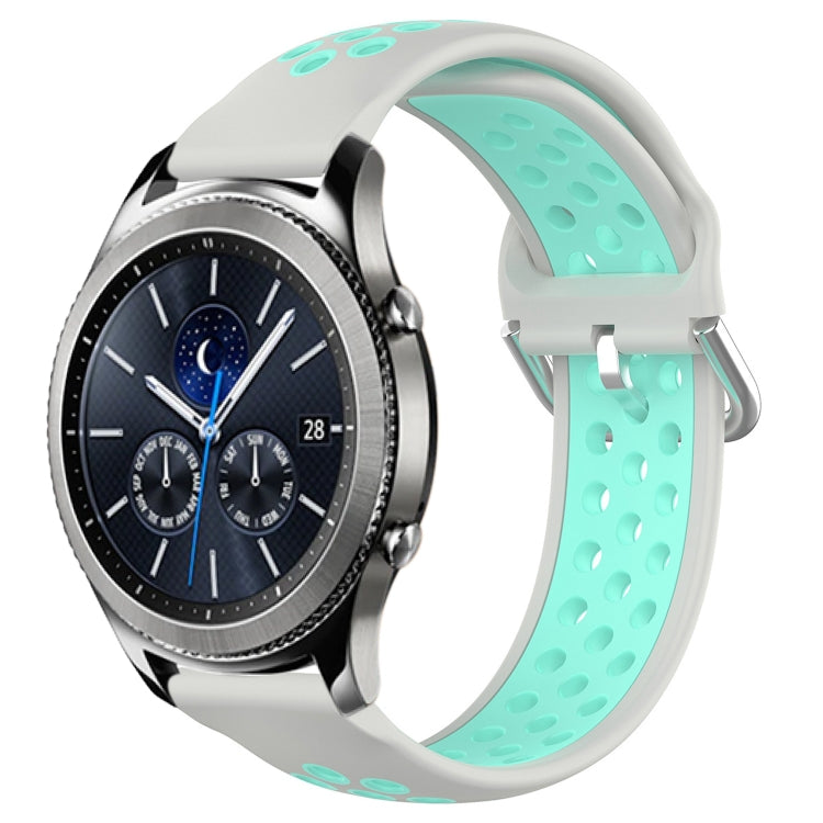 Cinturino sportivo in silicone traspirante perforato da 22 mm, For Samsung Gear S3 Classic