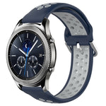 Cinturino sportivo in silicone traspirante perforato da 22 mm, For Samsung Gear S3 Classic