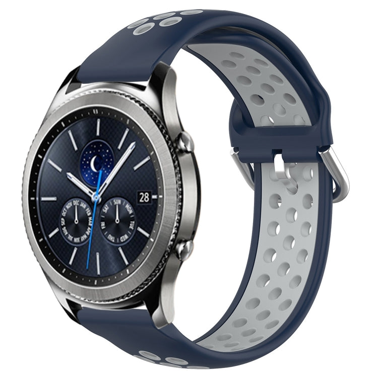 Cinturino sportivo in silicone traspirante perforato da 22 mm, For Samsung Gear S3 Classic