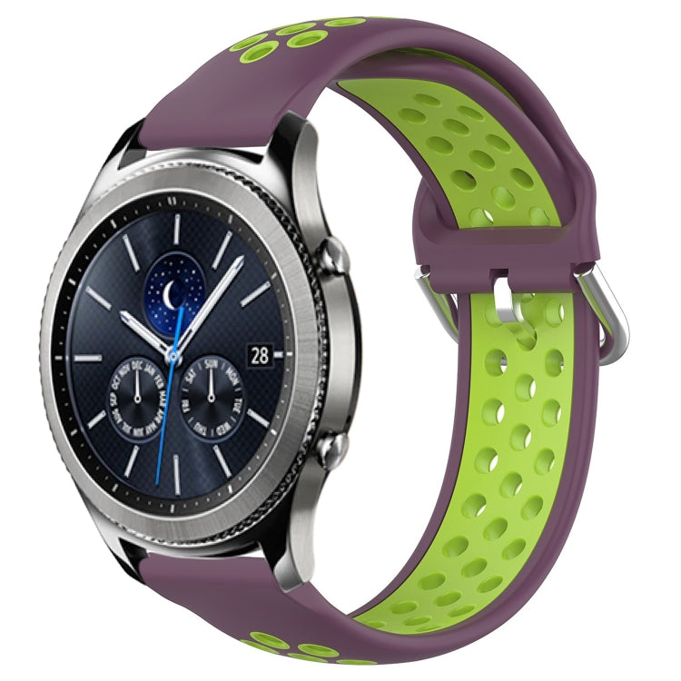 Cinturino sportivo in silicone traspirante perforato da 22 mm, For Samsung Gear S3 Classic