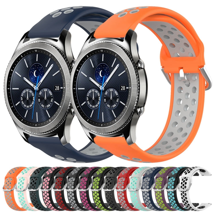 Cinturino sportivo in silicone traspirante perforato da 22 mm, For Samsung Gear S3 Classic