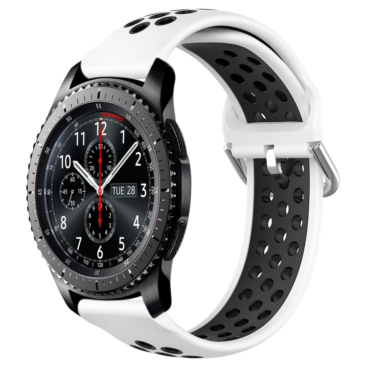 Cinturino sportivo in silicone traspirante perforato da 22 mm, For Samsung Gear S3 Frontier