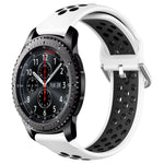 Cinturino sportivo in silicone traspirante perforato da 22 mm, For Samsung Gear S3 Frontier