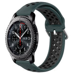 Cinturino sportivo in silicone traspirante perforato da 22 mm, For Samsung Gear S3 Frontier