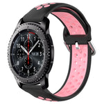 Cinturino sportivo in silicone traspirante perforato da 22 mm, For Samsung Gear S3 Frontier