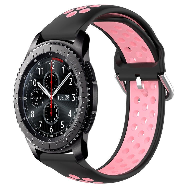 Cinturino sportivo in silicone traspirante perforato da 22 mm, For Samsung Gear S3 Frontier