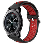 Cinturino sportivo in silicone traspirante perforato da 22 mm, For Samsung Gear S3 Frontier