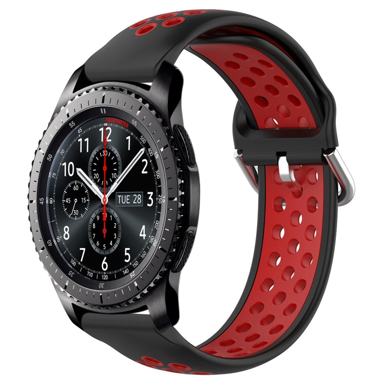 Cinturino sportivo in silicone traspirante perforato da 22 mm, For Samsung Gear S3 Frontier