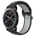Cinturino sportivo in silicone traspirante perforato da 22 mm, For Samsung Gear S3 Frontier