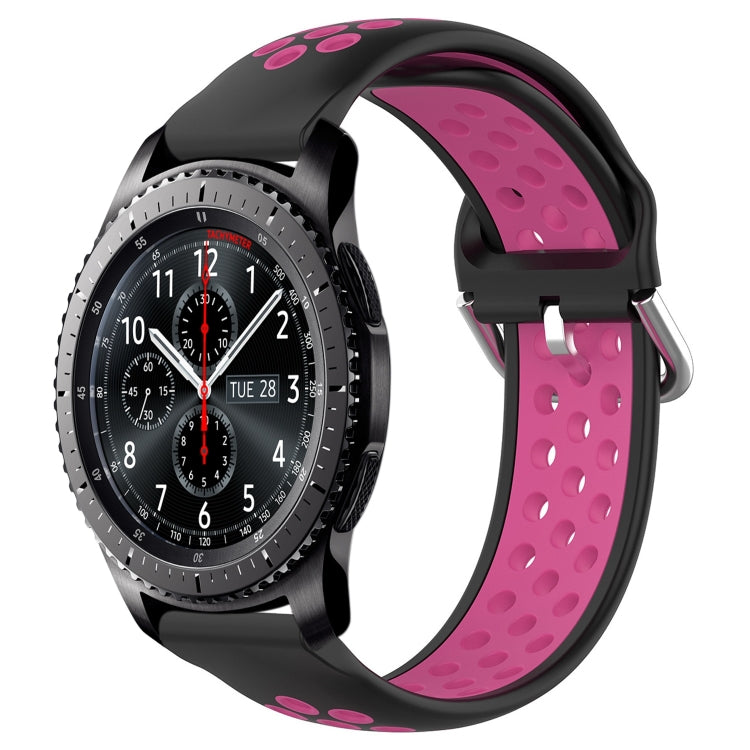 Cinturino sportivo in silicone traspirante perforato da 22 mm, For Samsung Gear S3 Frontier