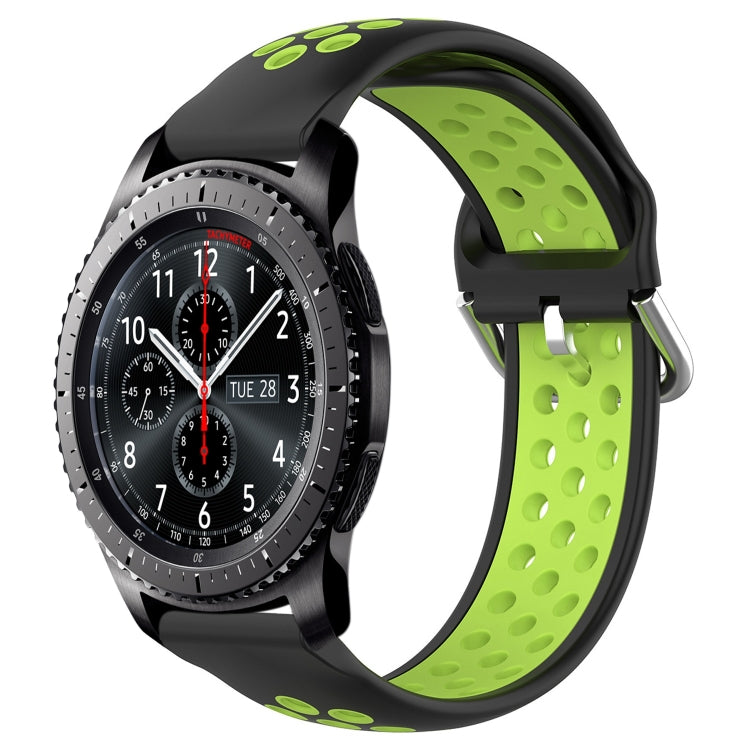 Cinturino sportivo in silicone traspirante perforato da 22 mm, For Samsung Gear S3 Frontier