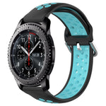 Cinturino sportivo in silicone traspirante perforato da 22 mm, For Samsung Gear S3 Frontier