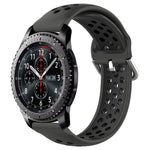 Cinturino sportivo in silicone traspirante perforato da 22 mm, For Samsung Gear S3 Frontier
