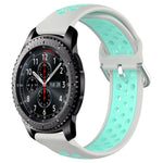 Cinturino sportivo in silicone traspirante perforato da 22 mm, For Samsung Gear S3 Frontier