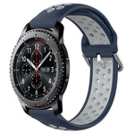Cinturino sportivo in silicone traspirante perforato da 22 mm, For Samsung Gear S3 Frontier
