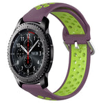 Cinturino sportivo in silicone traspirante perforato da 22 mm, For Samsung Gear S3 Frontier