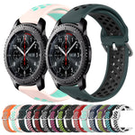 Cinturino sportivo in silicone traspirante perforato da 22 mm, For Samsung Gear S3 Frontier