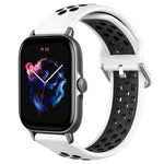 Cinturino sportivo in silicone traspirante perforato da 20 mm, For Amazfit GTS 3