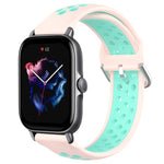 Cinturino sportivo in silicone traspirante perforato da 20 mm, For Amazfit GTS 3