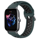 Cinturino sportivo in silicone traspirante perforato da 20 mm, For Amazfit GTS 3