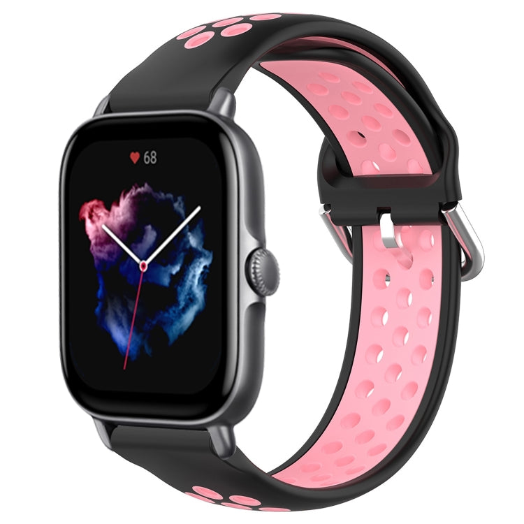 Cinturino sportivo in silicone traspirante perforato da 20 mm, For Amazfit GTS 3