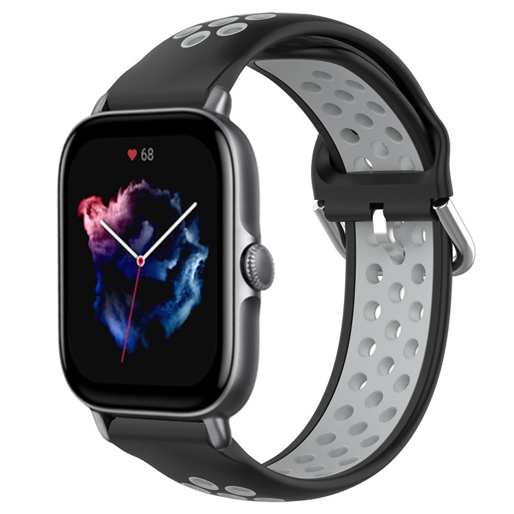 Cinturino sportivo in silicone traspirante perforato da 20 mm, For Amazfit GTS 3