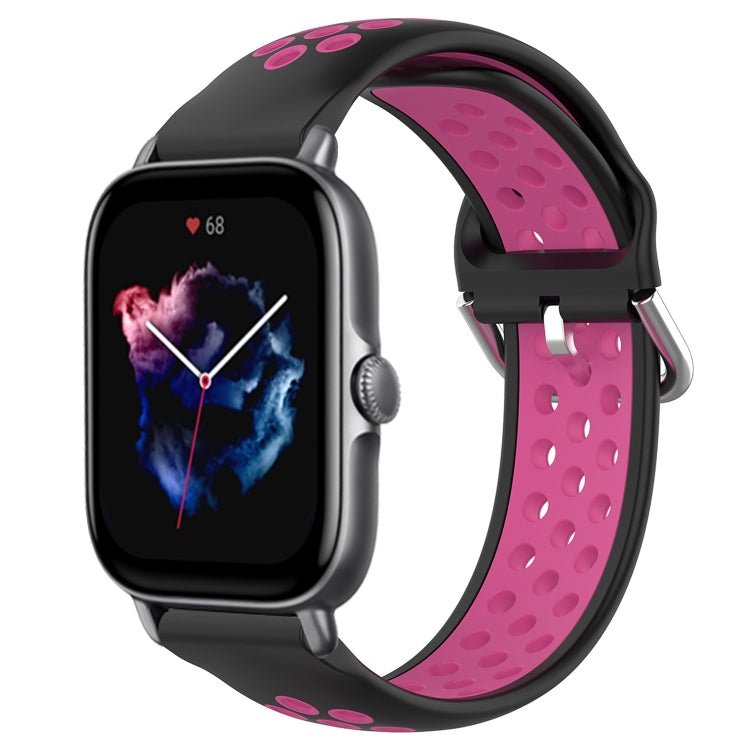 Cinturino sportivo in silicone traspirante perforato da 20 mm, For Amazfit GTS 3