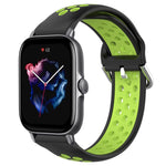 Cinturino sportivo in silicone traspirante perforato da 20 mm, For Amazfit GTS 3