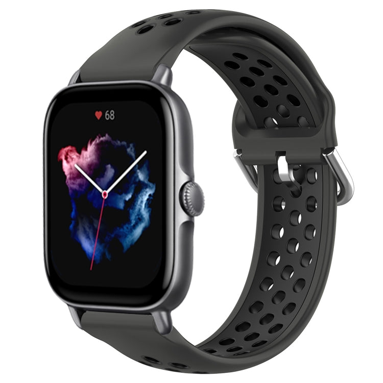 Cinturino sportivo in silicone traspirante perforato da 20 mm, For Amazfit GTS 3