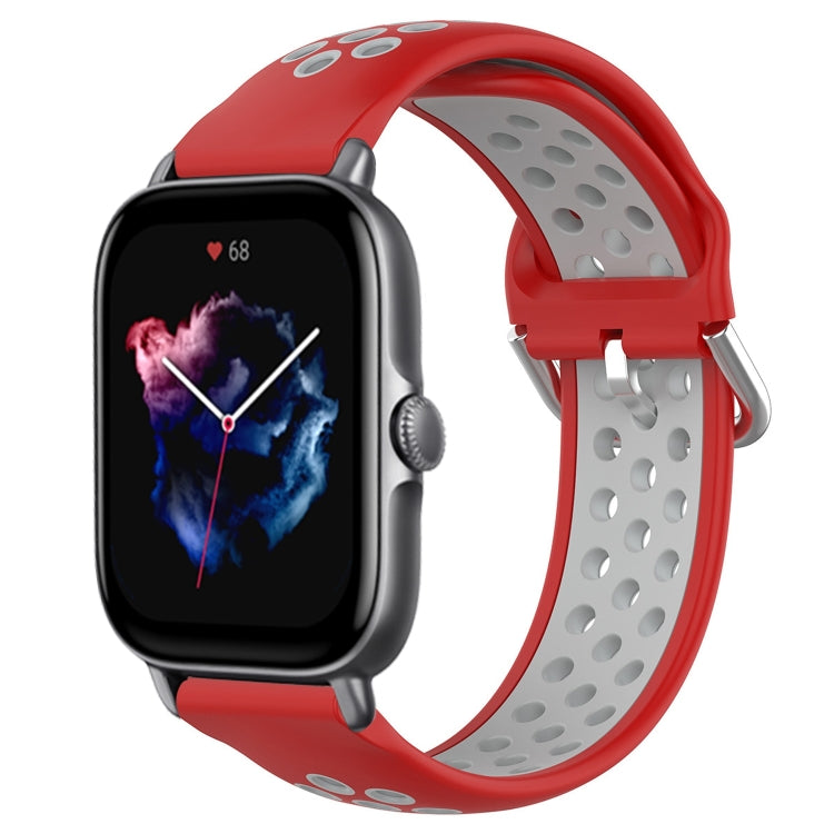 Cinturino sportivo in silicone traspirante perforato da 20 mm, For Amazfit GTS 3