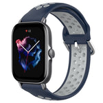 Cinturino sportivo in silicone traspirante perforato da 20 mm, For Amazfit GTS 3
