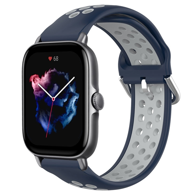 Cinturino sportivo in silicone traspirante perforato da 20 mm, For Amazfit GTS 3