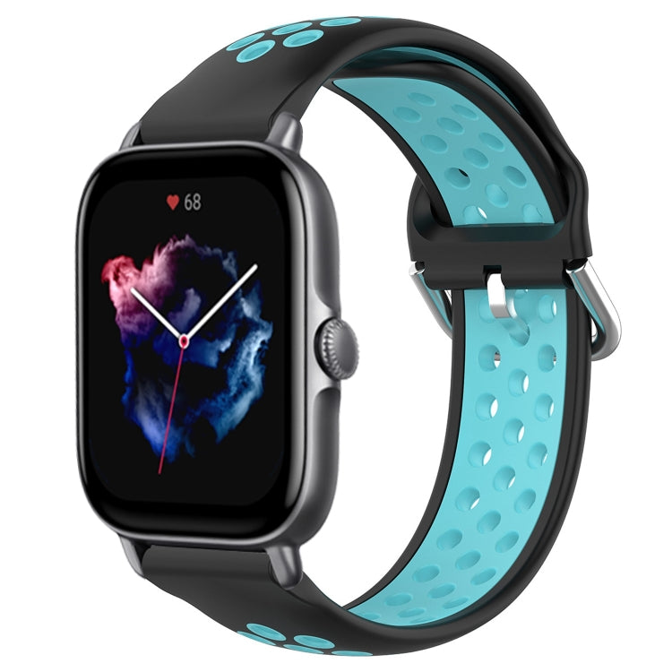 Cinturino sportivo in silicone traspirante perforato da 20 mm, For Amazfit GTS 3