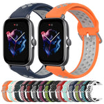 Cinturino sportivo in silicone traspirante perforato da 20 mm, For Amazfit GTS 3