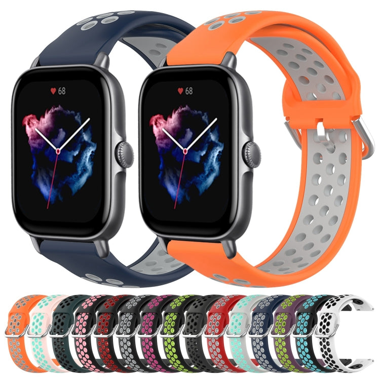 Cinturino sportivo in silicone traspirante perforato da 20 mm, For Amazfit GTS 3